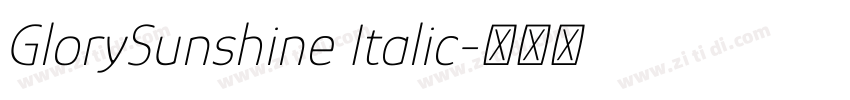 GlorySunshine Italic字体转换